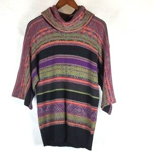 LRL‎ Striped Turtleneck Sweater